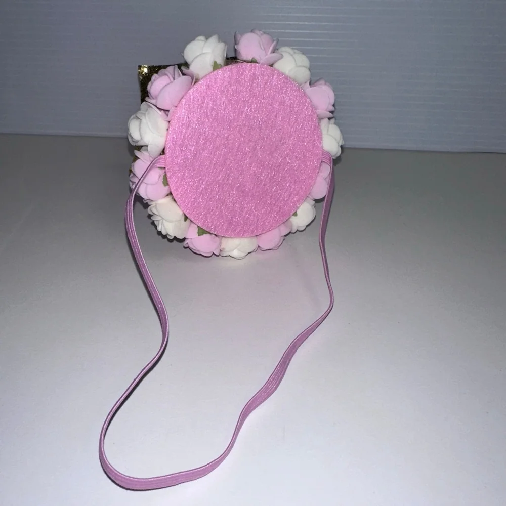 Baby Girl Pink Gold 1/2 Birthday Party Hat One Size Crown